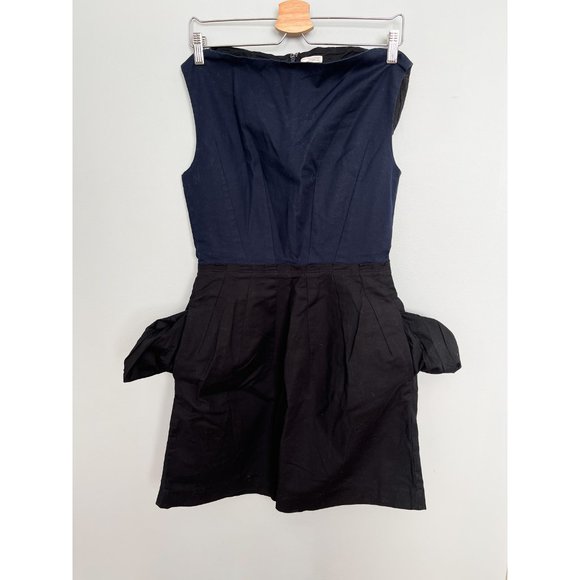 GAP black and navy cocktail dress with boat neck - Picture 4 of 7